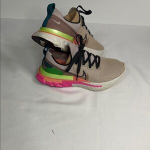 Nike Women's Athletic Shoes - Beige, Pink, Green